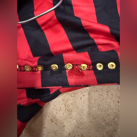 NEW Abbey Dawn Inspired Devil Horns Red Black Striped Hand Studded Hoodie Sz M - Picture 7 of 7